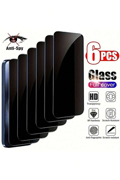 Choice31 واقي شاشة زجاجي مقوى أسود اللون، 6 قطع، لحماية خصوصية شاشة آيفون 16 ...