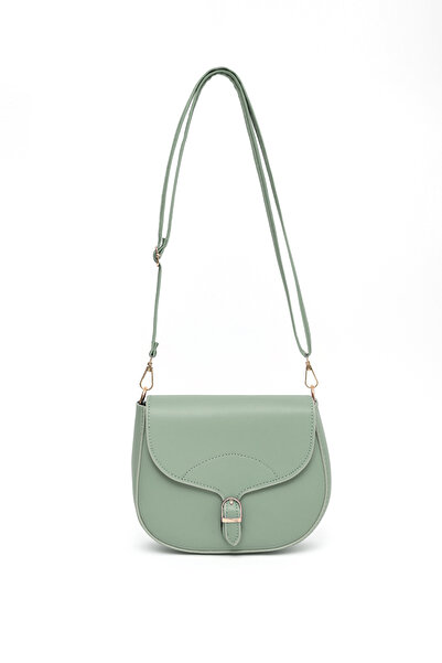 SHAKA Mint Green Shk17 Faux Leather, Single Compartment, Snap Closure, Adjustable Strap, Hand, Arm and Shoulder Bag
