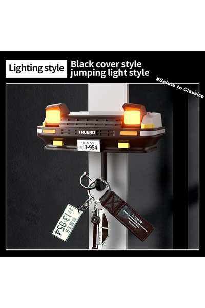 Choice حامل مفاتيح على شكل مصباح AE86 للسيارة بتصميم إبداعي مزود بخطاف لتخزين...