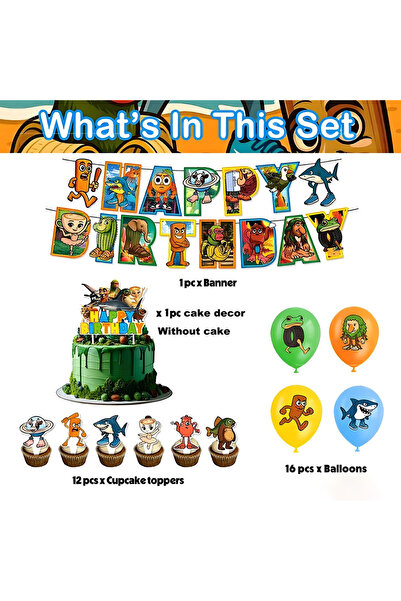 Choice3 مجموعة Brainrot Compleanno Tung Tung Sahur Tralalo موضوع حفلة عيد ميل...