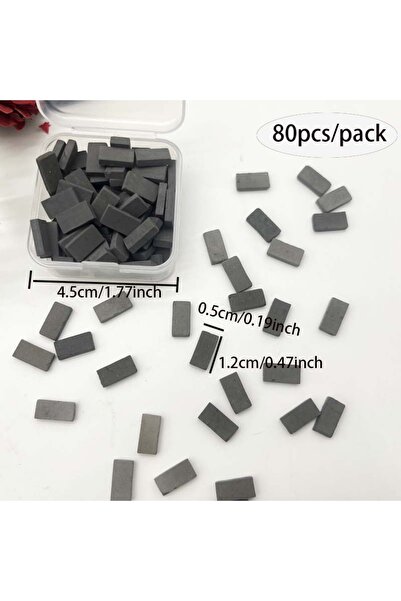 Choice رمادي 80 قطعة / 1 صندوق 1:35 بلاط حائط صغير نموذج تمثال من الطوب المصغ...