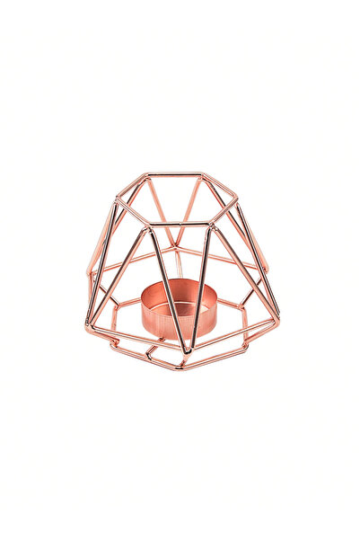 Choice حامل شموع نذري بتصميم هندسي سداسي معدني من Pink-M، حامل شموع نذري مجوف...