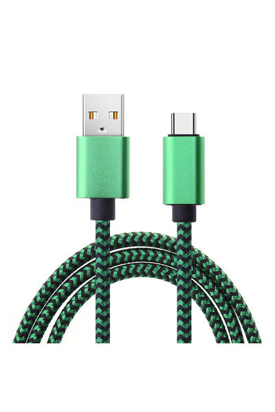 Choice كابل USB Type C أخضر بطول 1 متر، مزامنة بيانات 2.4 أمبير، شحن سريع للهواتف المحمولة التي تعمل بنظام أندرويد، 1 متر، 2 متر، 3 متر، ن...