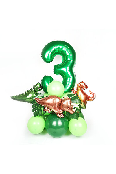 Choice كما هو موضح في الصورة، مجموعة بالونات ديناصور رقم 3 مكونة من 21 قطعة، ...