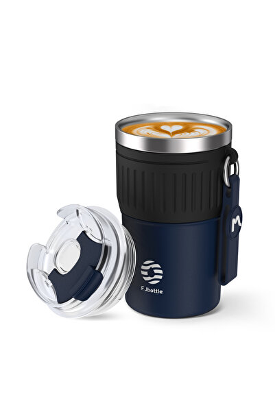 Choice كوب قهوة فيجيان أزرق من الفولاذ المقاوم للصدأ سعة 400 مل، كوب ترمس للس...