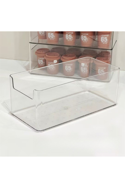 Choice 1pc Multifunctional Transparent Storage Box - Durable Office Desk, Medicine and Other Storage Box, H