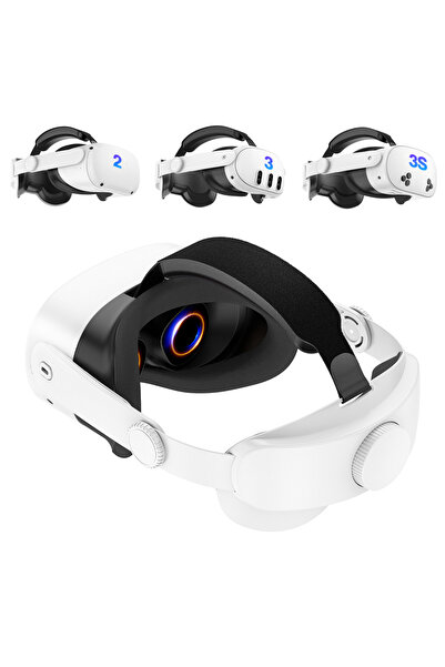 Choice white Headband compatible with Oculus Quest 2/Quest 3/3S, VR accessories, replaceable adjustable Eli