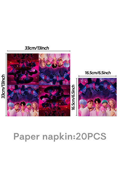 Miniso other 20pcs napkin Saja Boys Kpop Demon Hunter Birthday Party Supplies...