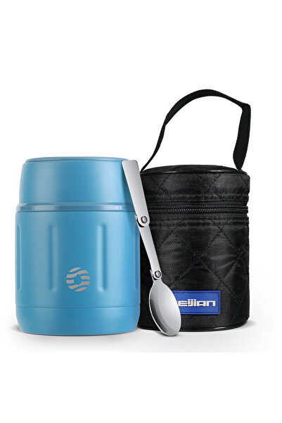 Choice 500ml Blue FEIJIAN 500ml Food Thermos, 316 Stainless Steel Vacuum Insu...