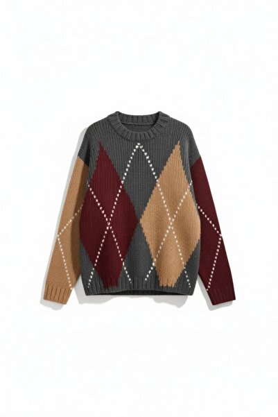 Retrobird Fleece-Lined Baklava Slice Knitwear Sweater Women Anthracite