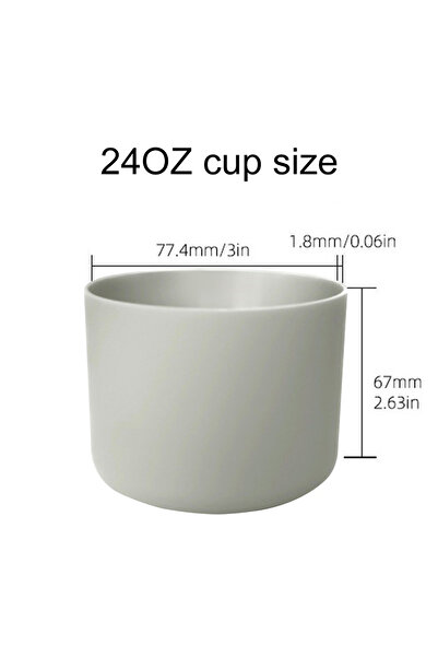 Choice غطاء زجاجة مياه من السيليكون باللون الرمادي سعة 24 أونصة لزجاجة أوالا ...