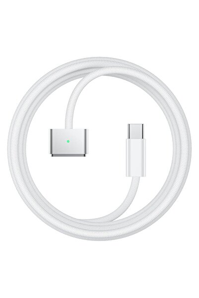 Choice كابل USB-C إلى مغناطيسي 3 فضي 140 واط بطول 2 متر يعمل مع أجهزة Mac Air 2023/2022(M2)، Mac Pro 2023(M1،M2،M3 13-16