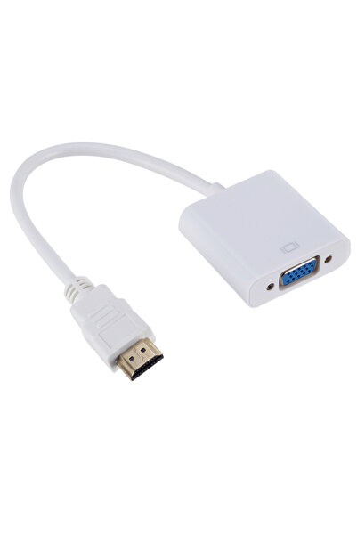Choice محول HDMI إلى VGA أبيض عالي الدقة 1080 بكسل متوافق مع HDMI من أنثى إلى...