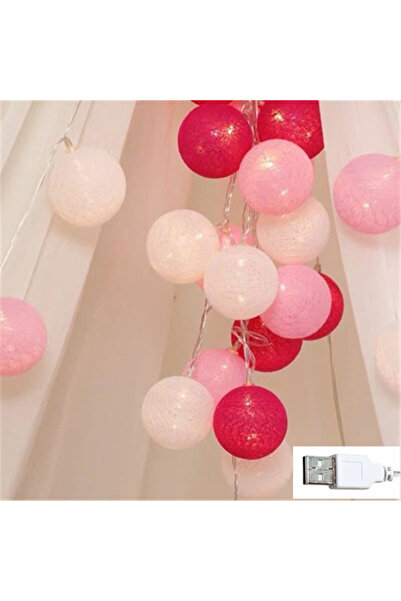 Choice 1 متر 10 مصابيح ليد USB وردية دافئة 10/20/40 ليد كرات قطنية USB سلسلة ...