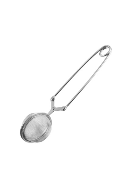 Choice ملعقة شاي فضية من الفولاذ المقاوم للصدأ مع فلتر لعصر أوراق الأعشاب ومصفاة شبكية لنقع الشاي