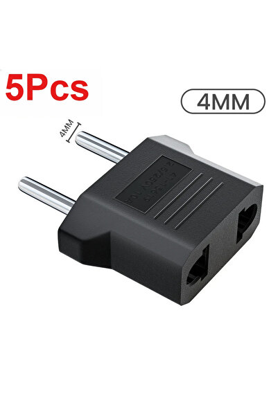 Choice 5pcs 4mm black 3/5/10Pcs Electrical Plug Adapter US To EU Korea Europe...