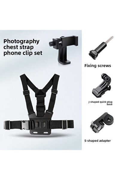 Choice black Chest Neck Holder for Mobile Phone, First Person Perspective Live Streaming Neck Holder, Outdo