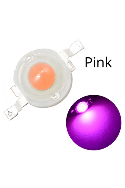 Choice 1 وات وردي 10 قطع 1 وات عالية الطاقة رقاقة ليد مصباح لمبة 110-120 لومن...