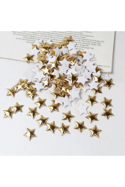Choice 100 قطعة من النجوم الذهبية لتزيين حفلات الكريسماس من قماش الفوم، بطاقات قصاصات يدوية، زينة مطرزة