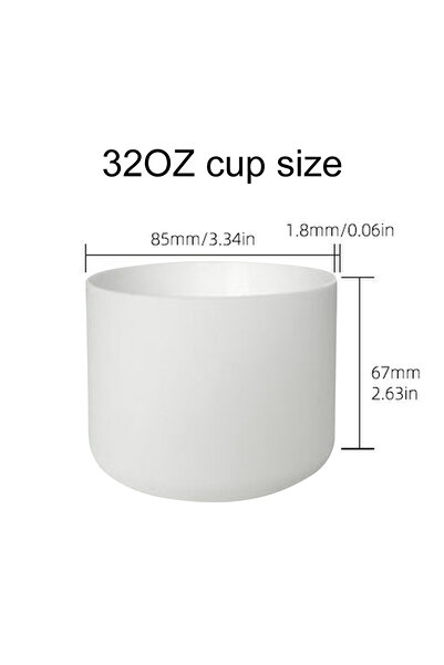 Choice غطاء زجاجة مياه من السيليكون باللون الأبيض سعة 32 أونصة لزجاجة أوالا 2...