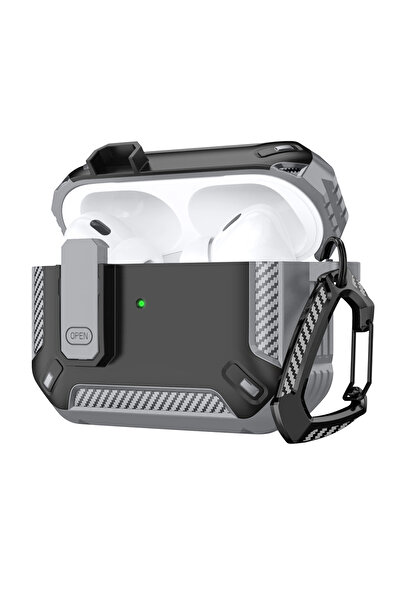 Choice حافظة رمادية محمولة مقاومة للصدمات لأجهزة Airpods Pro2، مصنوعة من أليا...