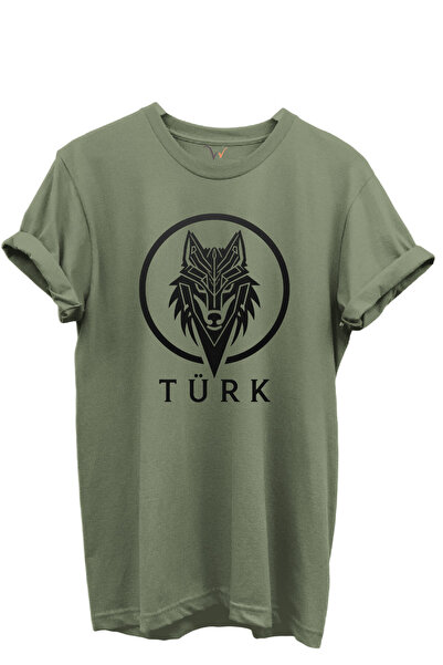 WİDİ Kurt and Turk Special Collection Series-6 Design Printed 100% Cotton T-Shirt