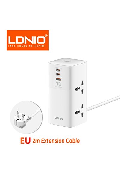 Choice شريط طاقة متعدد المنافذ بطول 2 متر، مزود بقابس أوروبي وكوري، من LDNIO،...