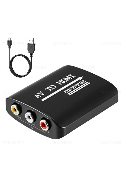 Choice محول فيديو عالي الدقة 1080 بكسل من AV إلى HDMI RCA إلى HDMI أسود اللون...