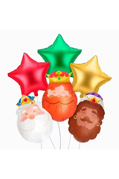 Choice بالونات ليزر ليوم الملوك الثلاثة مقاس 40×58 سم، كرة من رقائق معدنية عل...