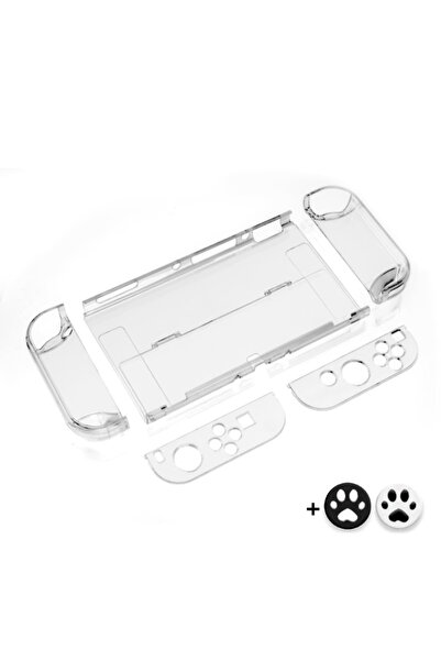 Choice غطاء حماية شفاف صلب مضاد للخدش من DATA FROG لجهاز Switch OLED، مزود بغ...