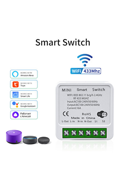 Choice1 1 جهاز استقبال Tuya Smart WiFi Switch DIY وحدة لاسلكية RF433MHz 1/2/3 Gang مفتاح لوحة الحائط APP Voice