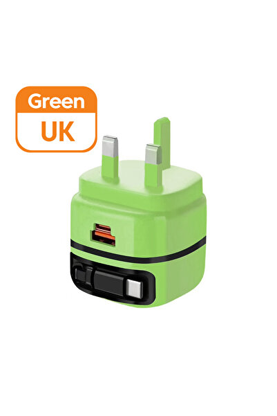 Choice شاحن هاتف يو كي جرين إيلو 65 وات يو إس بي من النوع سي، محول سفر عالمي،...