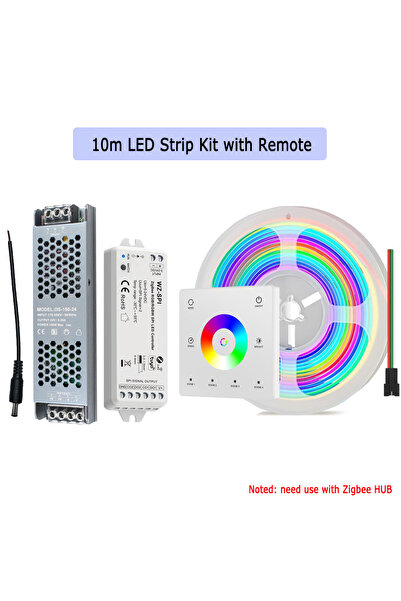 Choice طقم 10 أمتار مع جهاز تحكم عن بعد 10 أمتار 20 مترًا من Tuya Zigbee COB ...