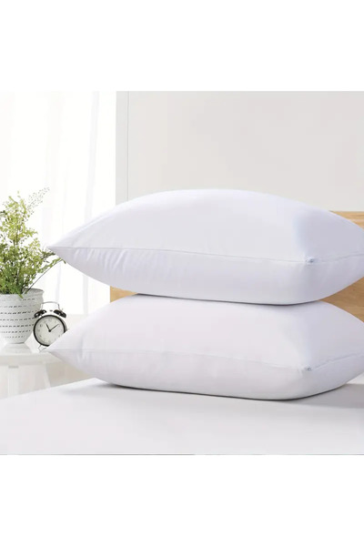 Choice 50x66cm white 2pcs Waterproof Pillow Protector, Zippered Pillow Encasement, Machine Washable, Ideal