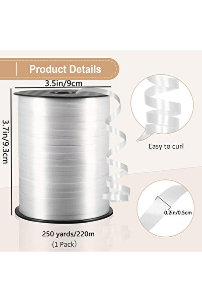 Choice شريط بالونات فضي آخر 220 متر/لفة، لوازم تزيين حفلات أعياد الميلاد، شري...