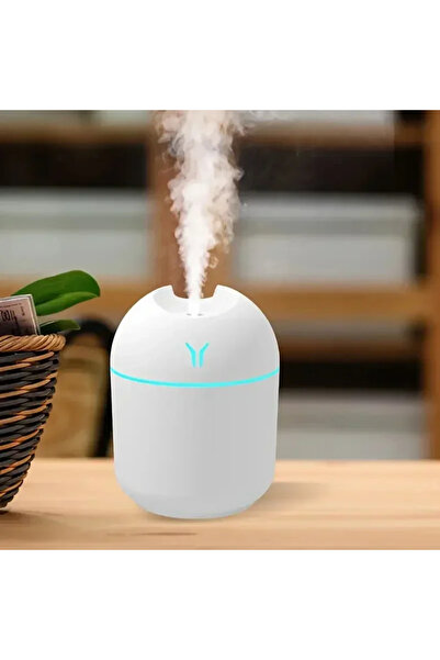 Choice جهاز ترطيب وناشر رائحة صغير الحجم بمنفذ USB أبيض، مزود بإضاءة ليلية LE...