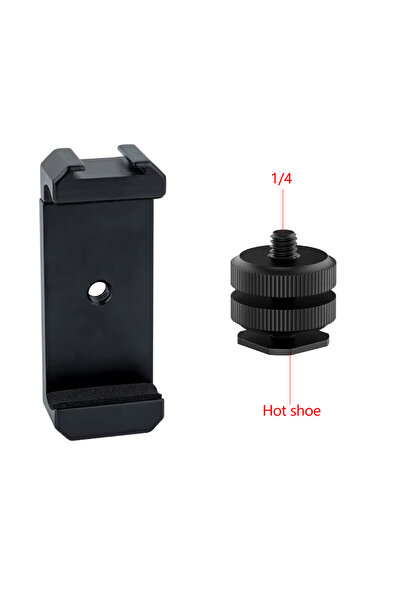 Choice Clip with hot shoe Aluminum Alloy Mobile Phone Clip Holder Extendable Cell Phone Clamp Bracket Stand