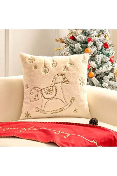 Choice Trojan Horse Simple Pillow Case Plush Christmas Embroidered Cushion Co...