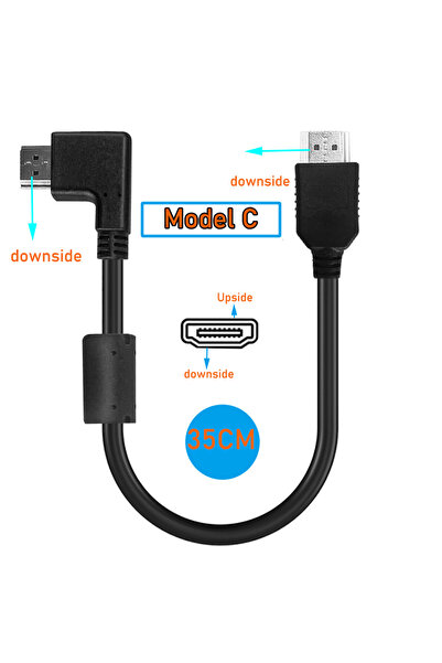 Choice Model C-35CM Angled HDMI Cable 4K 60Hz Short HDMI 2.0 Cable HDMI 2.0 A...