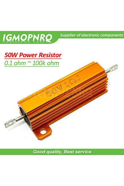 Choice11 مقاومة 8R 50W، غلاف معدني من الألومنيوم، مقاومة سلكية ملفوفة، نطاق 0...