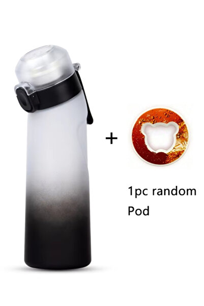 Choice زجاجة مياه هوائية متدرجة اللون أبيض متدرج سعة 0.65 لتر، قطعة واحدة، مع...