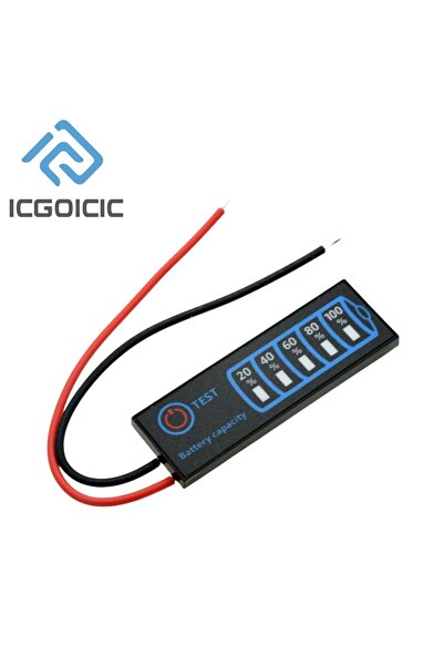 ICGOICIC مقياس مستوى البطارية DC5V-30V - 2-8S لبطاريات الليثيوم الثلاثية، وبط...
