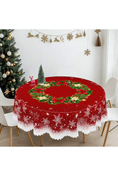 Choice Round (180)Cm S504 1 Piece Christmas Round and Rectangular Tablecloth,...
