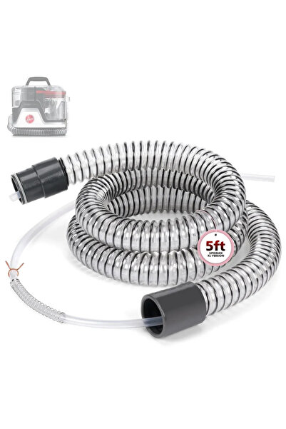 Choice خرطوم تمديد رمادي فاتح عالي التحمل بطول 60 بوصة لمكنسة هوفر كلين سليت ...