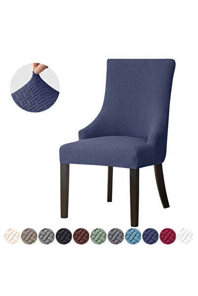 Choice غطاء كرسي A10 قطعة واحدة، 1/2 قطعة من أغطية كراسي الطعام الجاكار، أغطي...