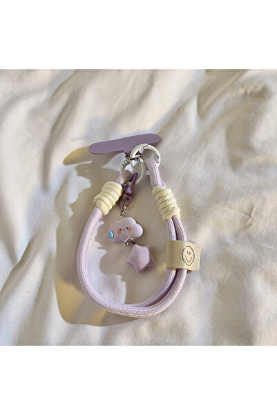 Choice PURPLE Fashion Cloud Cell Phone Lanyard Keychain Pendant Mug Camera Package Lanyard Handmade Bowl Ro