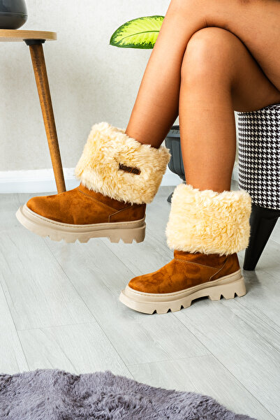 nuvora Χειμερινά παπούτσια από καστόρι με επένδυση από γούνα για κορίτσια και γυναίκες