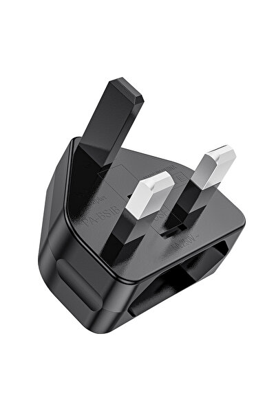 Choice محول قابس طاقة أسود من الاتحاد الأوروبي إلى المملكة المتحدة، قابس محول...