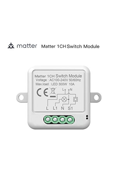 Choice 1gang Matter WIFI Smart Switch Module Relay Breaker HomeKit Wireless Control Cutter Works With Siri