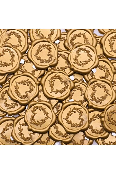 Choice 25 قطعة من ملصقات ختم الشمع على شكل قلب ذهبي عتيق، ملصقات ختم مظروف ذا...